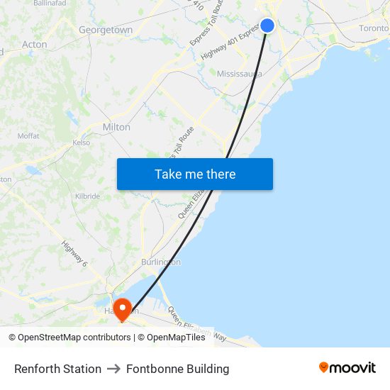 Renforth Station to Fontbonne Building map
