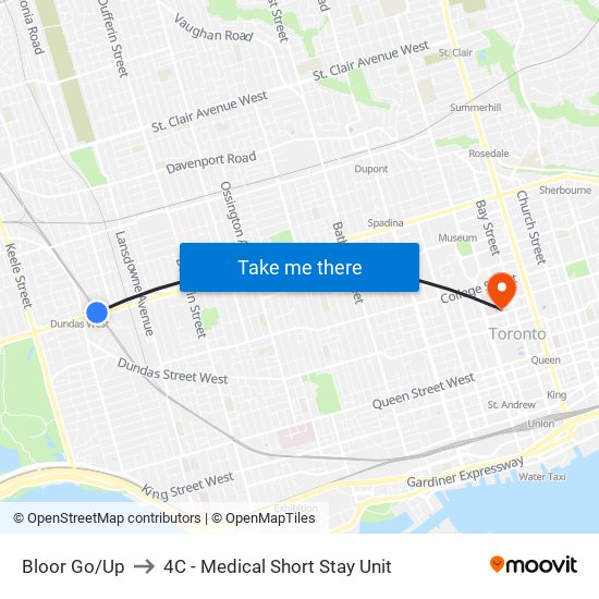 Bloor Go/Up to 4C - Medical Short Stay Unit map