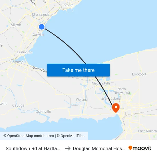 Southdown Rd at Hartland Dr to Douglas Memorial Hospital map