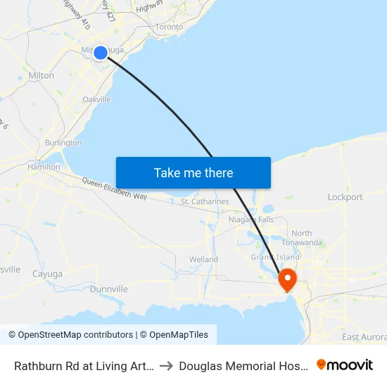 Rathburn Rd at Living Arts Dr to Douglas Memorial Hospital map