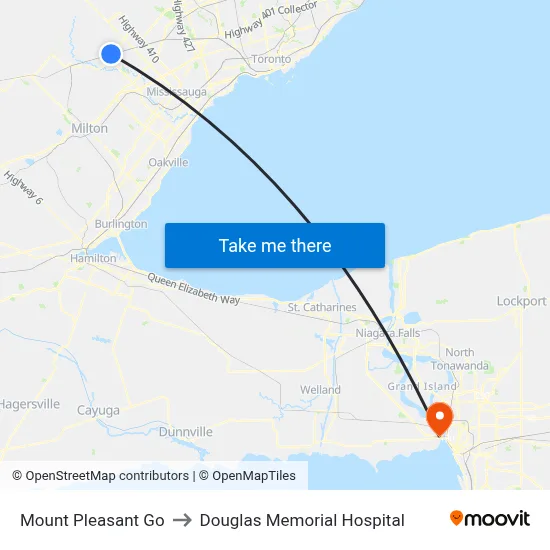Mount Pleasant Go to Douglas Memorial Hospital map