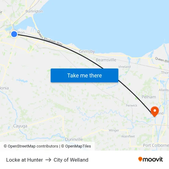 Locke at Hunter to City of Welland map