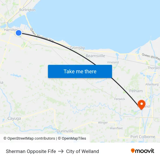 Sherman Opposite Fife to City of Welland map