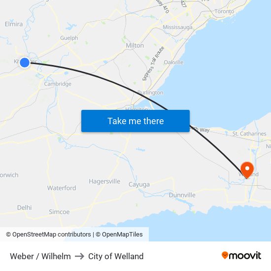 Weber / Wilhelm to City of Welland map