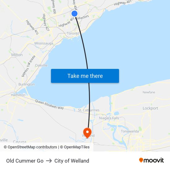 Old Cummer Go to City of Welland map