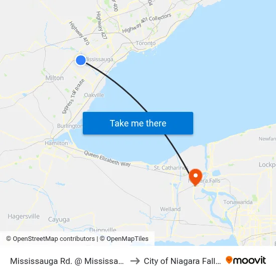 Mississauga Rd. @ Mississauga Rd. to City of Niagara Falls, ON map
