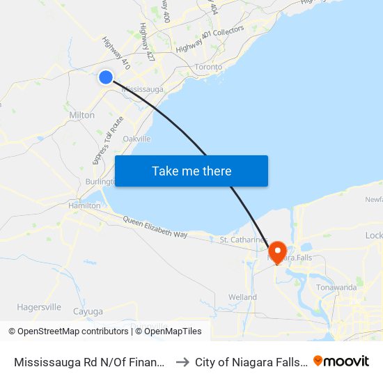 Mississauga Rd N/Of Financial Dr to City of Niagara Falls, ON map