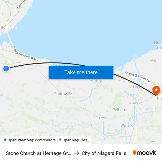 Stone Church at Heritage Greene to City of Niagara Falls, ON map