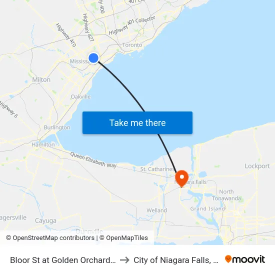 Bloor St at Golden Orchard Dr to City of Niagara Falls, ON map