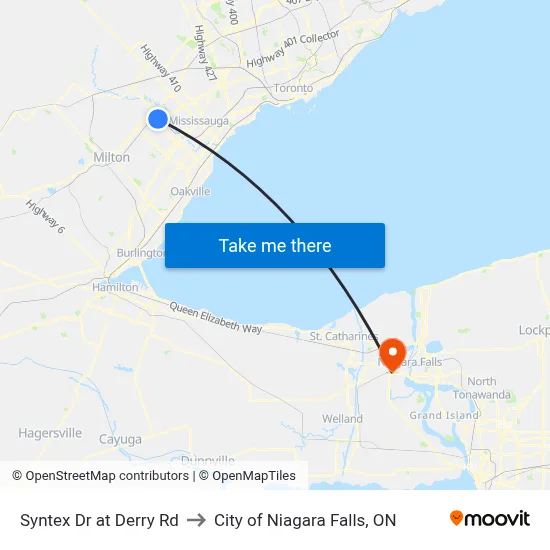 Syntex Dr at Derry Rd to City of Niagara Falls, ON map