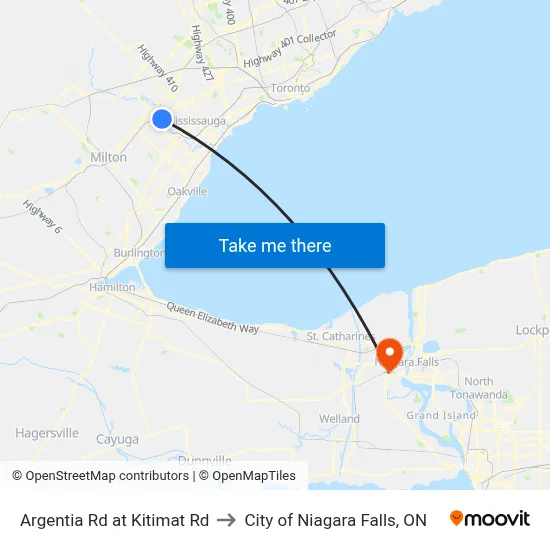 Argentia Rd at Kitimat Rd to City of Niagara Falls, ON map