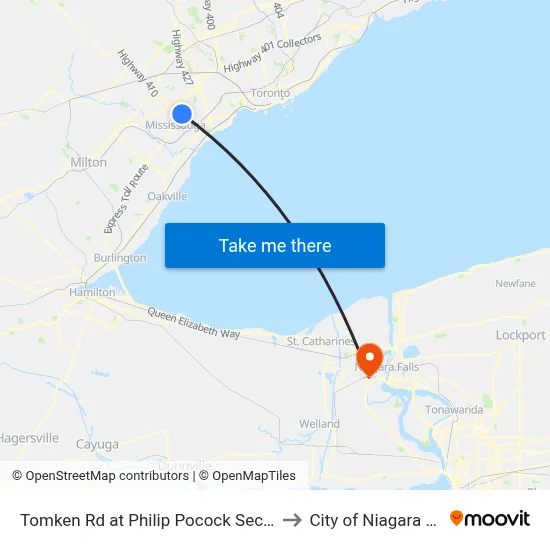 Tomken Rd at Philip Pocock Secondary School to City of Niagara Falls, ON map
