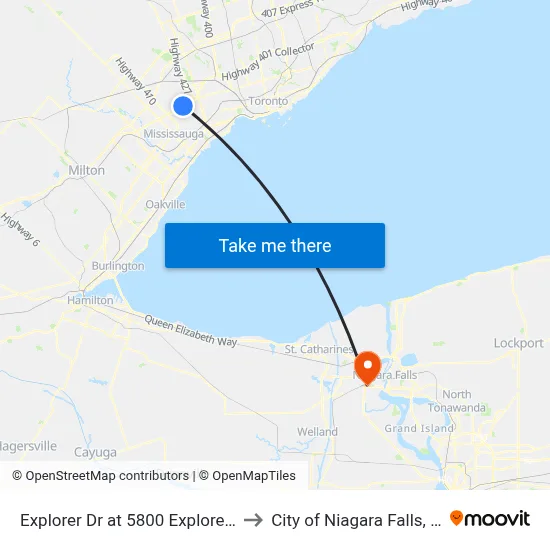 Explorer Dr at 5800 Explorer Dr to City of Niagara Falls, ON map