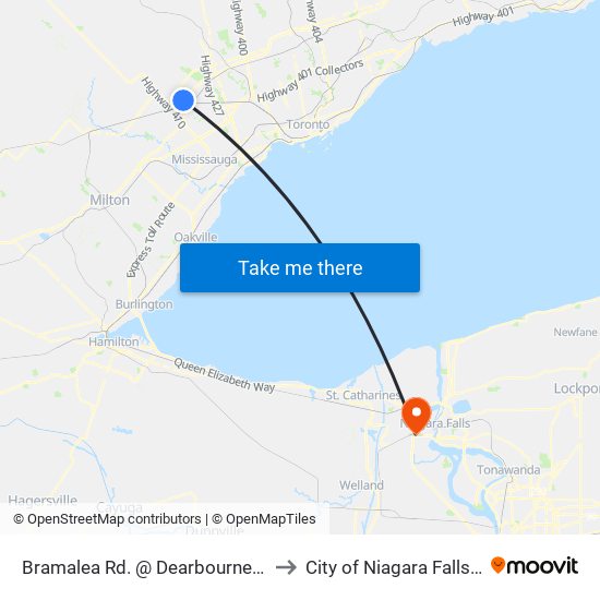 Bramalea Rd. @ Dearbourne Blvd. to City of Niagara Falls, ON map