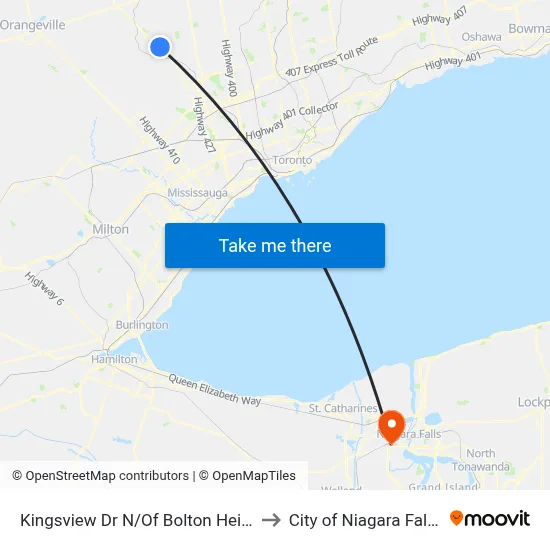 Kingsview Dr N/Of Bolton Heights Rd to City of Niagara Falls, ON map