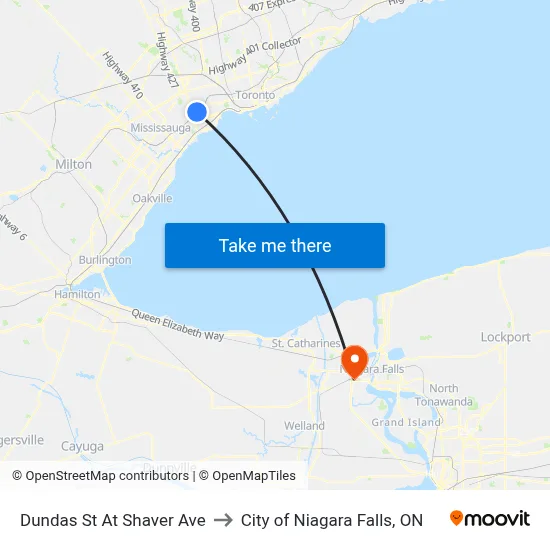Dundas St At Shaver Ave to City of Niagara Falls, ON map