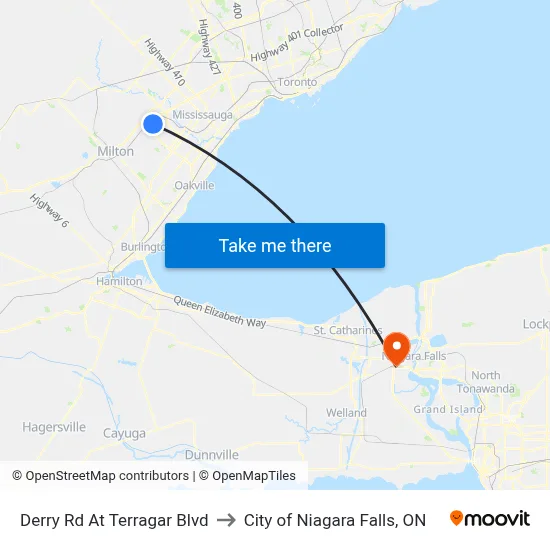 Derry Rd At Terragar Blvd to City of Niagara Falls, ON map