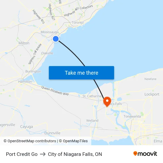 Port Credit Go to City of Niagara Falls, ON map