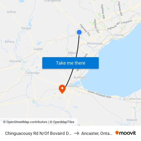 Chinguacousy Rd N/Of Bovaird Dr W to Ancaster, Ontario map