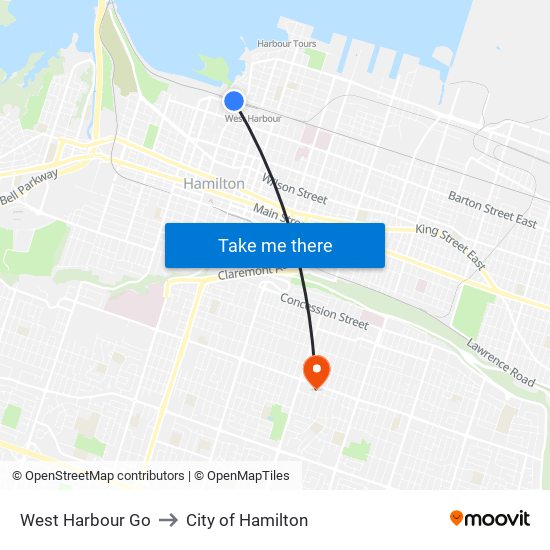 West Harbour Go to City of Hamilton map