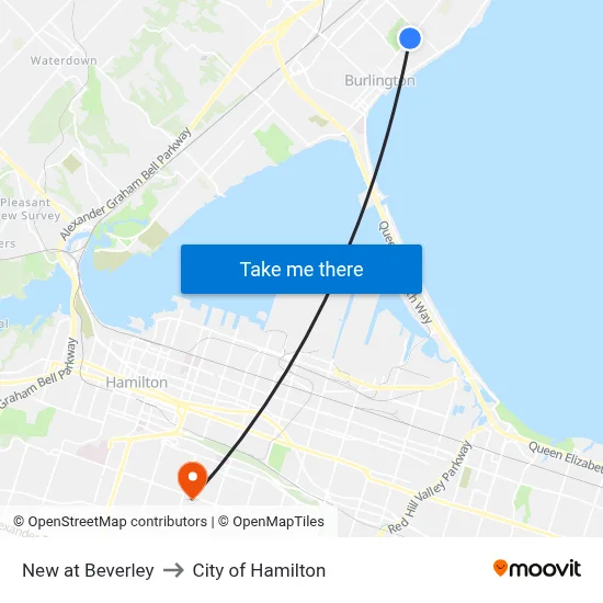New at Beverley to City of Hamilton map