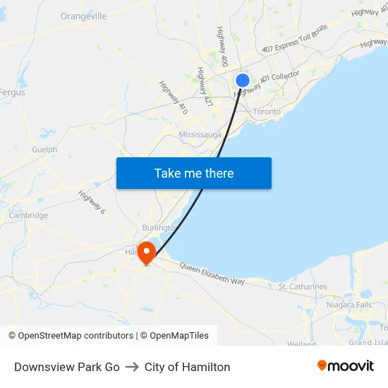 Downsview Park Go to City of Hamilton map
