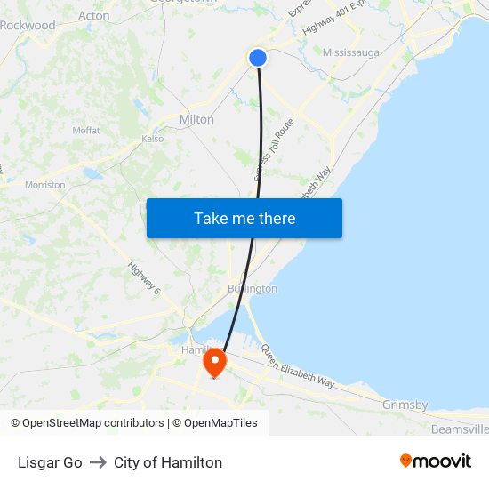 Lisgar Go to City of Hamilton map