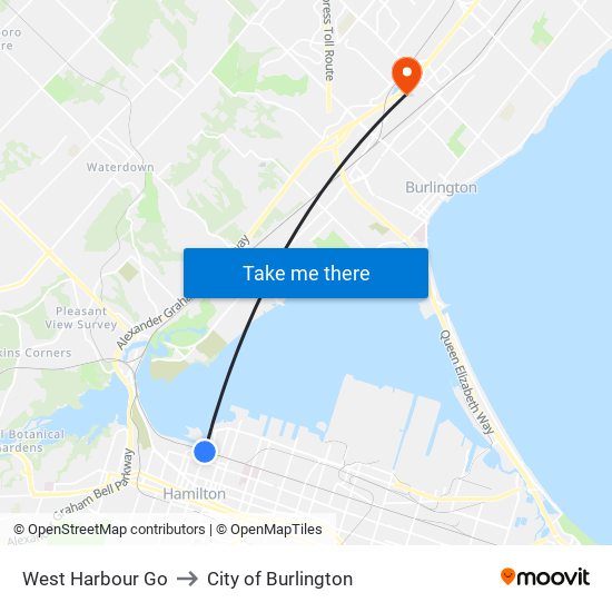 West Harbour Go to City of Burlington map