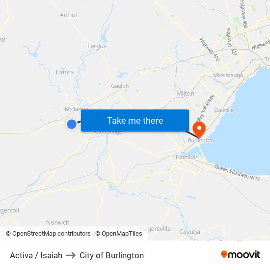 Activa / Isaiah to City of Burlington map