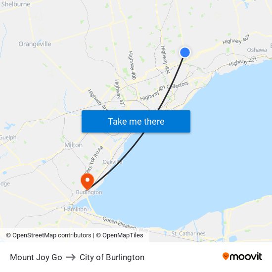 Mount Joy Go to City of Burlington map