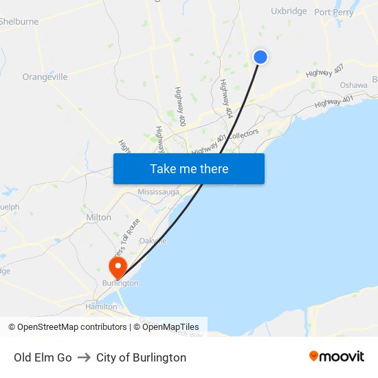 Old Elm Go to City of Burlington map