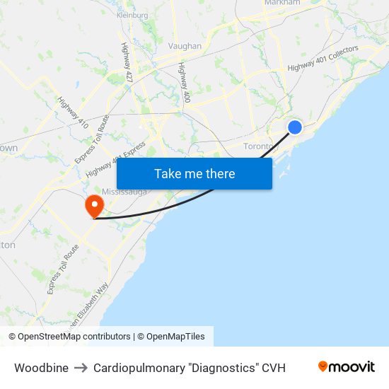 Woodbine to Cardiopulmonary "Diagnostics" CVH map