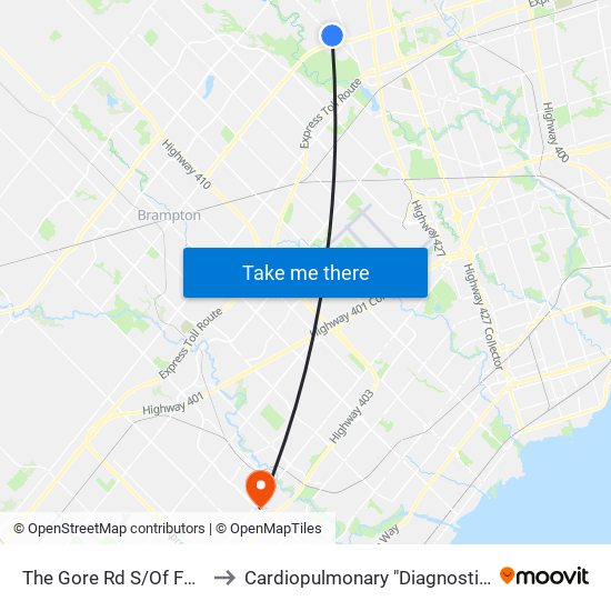 The Gore Rd S/Of Fogal Rd to Cardiopulmonary "Diagnostics" CVH map