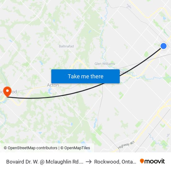 Bovaird Dr. W. @ Mclaughlin Rd. N. to Rockwood, Ontario map