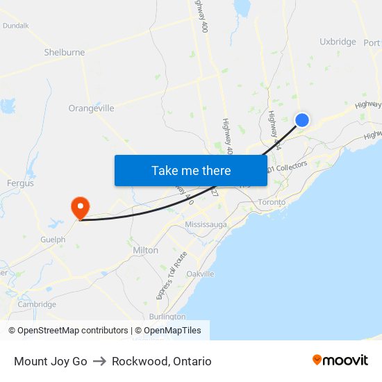 Mount Joy Go to Rockwood, Ontario map