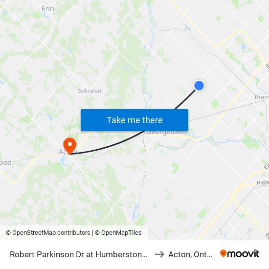 Robert Parkinson Dr at Humberstone Cres to Acton, Ontario map