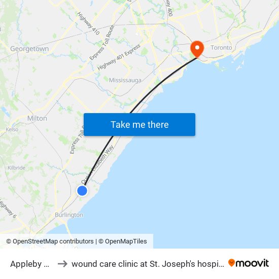 Appleby Go to wound care clinic at St. Joseph's hospital map