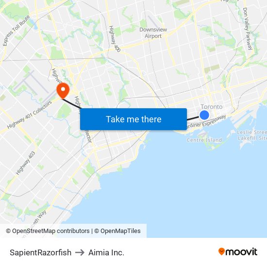 SapientRazorfish to Aimia Inc. map