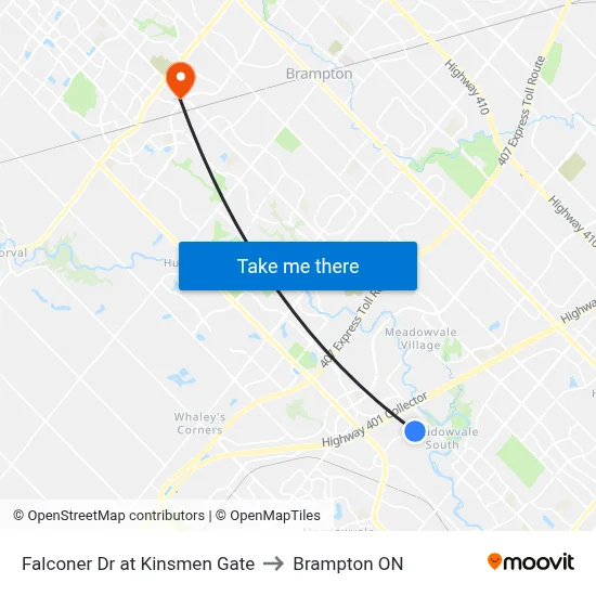 Falconer Dr at Kinsmen Gate to Brampton ON map