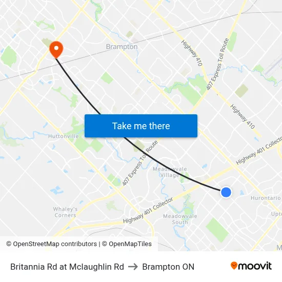 Britannia Rd at Mclaughlin Rd to Brampton ON map