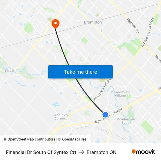 Financial Dr South Of Syntex Crt to Brampton ON map