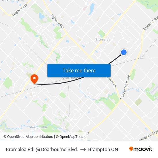 Bramalea Rd. @ Dearbourne Blvd. to Brampton ON map