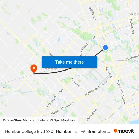 Humber College Blvd S/Of Humberline Dr to Brampton ON map