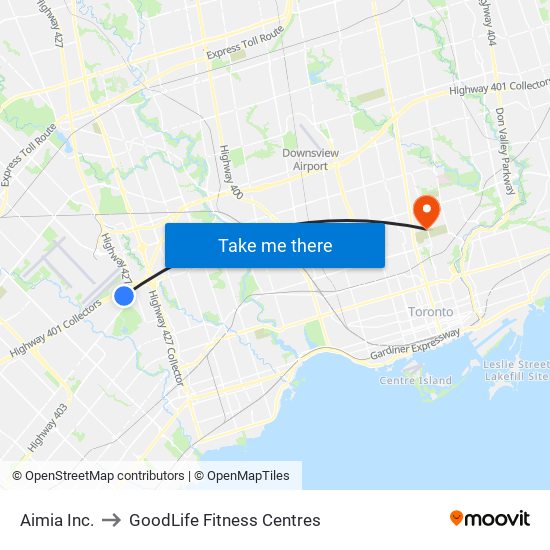 Aimia Inc. to GoodLife Fitness Centres map