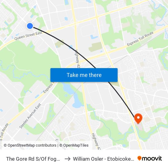 The Gore Rd S/Of Fogal Rd to William Osler - Etobicoke Site map