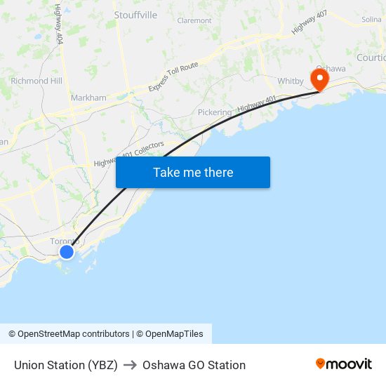 Union Station (YBZ) to Union Station (YBZ) map