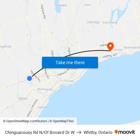 Chinguacousy Rd N/Of Bovaird Dr W to Whitby, Ontario map