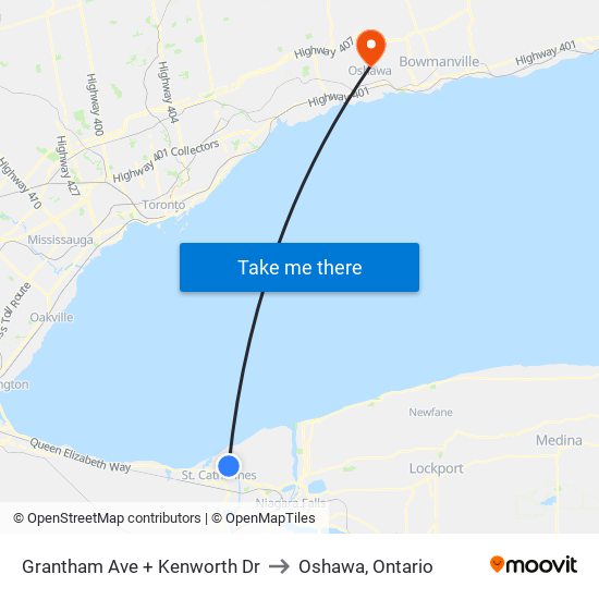 Grantham Ave + Kenworth Dr to Oshawa, Ontario map