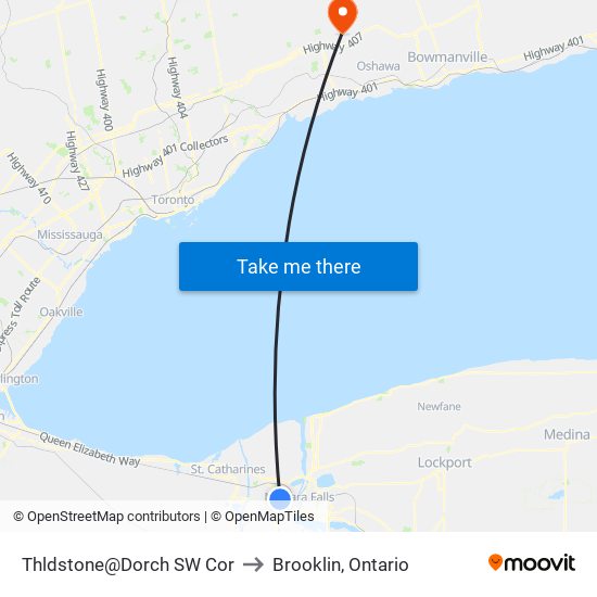 Thldstone@Dorch SW Cor to Brooklin, Ontario map