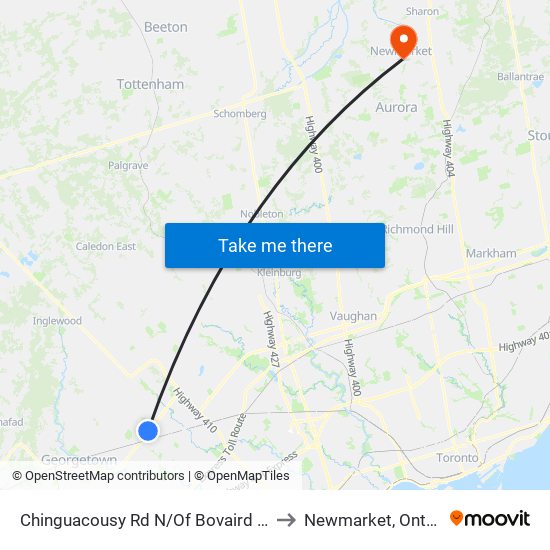 Chinguacousy Rd N/Of Bovaird Dr W to Newmarket, Ontario map